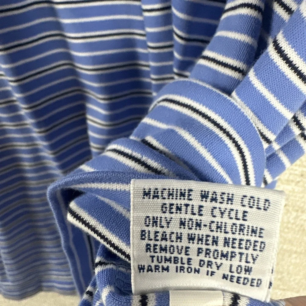 Polo Ralph Lauren XXL Blue Striped Polo Shirt Pima Soft Touch Classic Fit